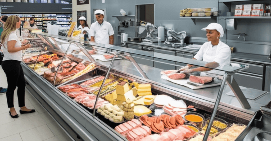 Grocery store deli counter